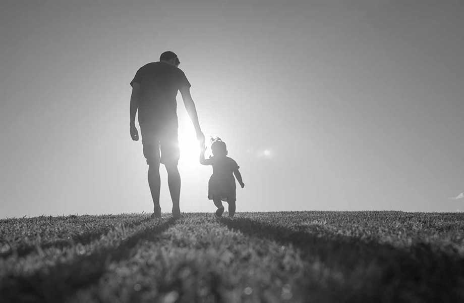 father with toddler